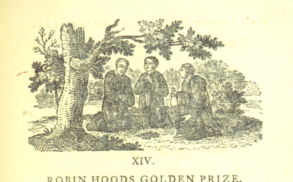 An illustration from Robin Hood; a collection of all the ancient poems, songs, and ballads now extant relative to that ... outlaw. To which are prefixed historical anecdotes of his life. [Edited by J. Ritson. With wood engravings by Thomas Bewick, 1795, leaf 401
