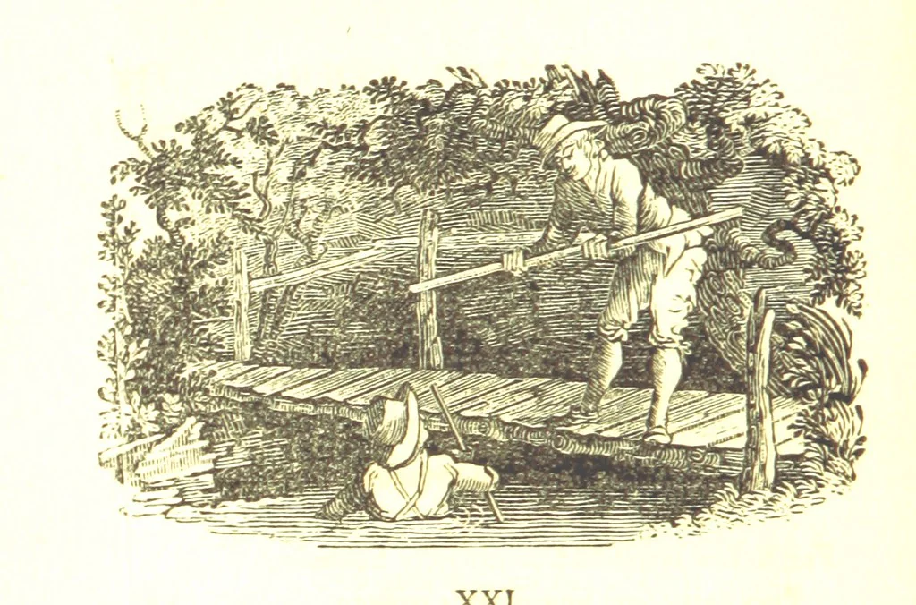 An illustration from Robin Hood; a collection of all the ancient poems, songs, and ballads now extant relative to that ... outlaw. To which are prefixed historical anecdotes of his life. [Edited by J. Ritson. With wood engravings by Thomas Bewick, 1795, leaf 442