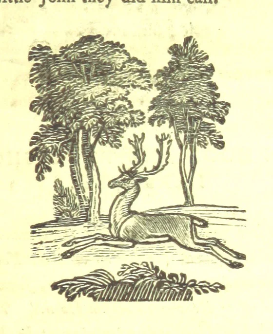 An illustration from Robin Hood; a collection of all the ancient poems, songs, and ballads now extant relative to that ... outlaw. To which are prefixed historical anecdotes of his life. [Edited by J. Ritson. With wood engravings by Thomas Bewick, 1795, leaf 449
