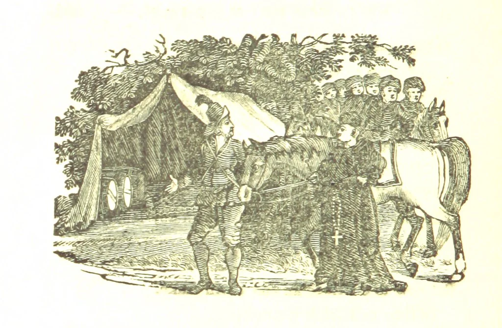 An illustration from Robin Hood; a collection of all the ancient poems, songs, and ballads now extant relative to that ... outlaw. To which are prefixed historical anecdotes of his life. [Edited by J. Ritson. With wood engravings by Thomas Bewick, 1795, leaf 466
