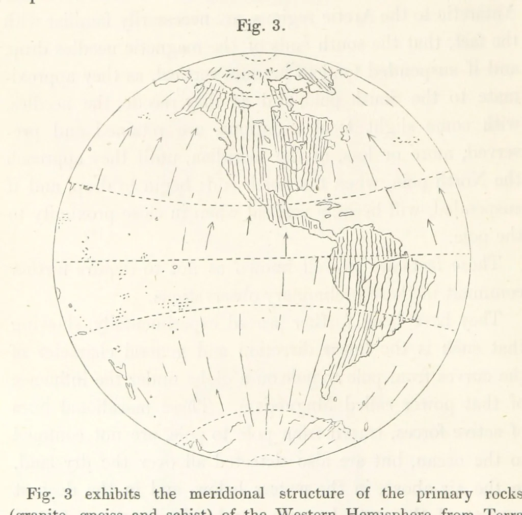 An illustration from Geology and Terrestial Magnetism ... Third edition, with a new and illustrated introduction and appendix, twenty-nine plates, and numerous woodcuts, 1865, leaf 30