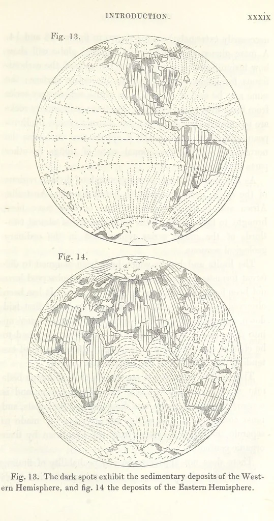 An illustration from Geology and Terrestial Magnetism ... Third edition, with a new and illustrated introduction and appendix, twenty-nine plates, and numerous woodcuts, 1865, leaf 47