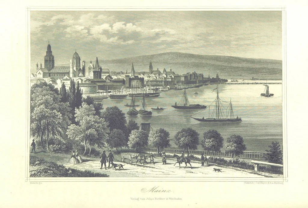 An illustration from Der Rhein. Geschichte und Sagen seiner Burgen, Abteien, Klöster und Städte. Mit 36 Stahlstichen, 1867, leaf 42