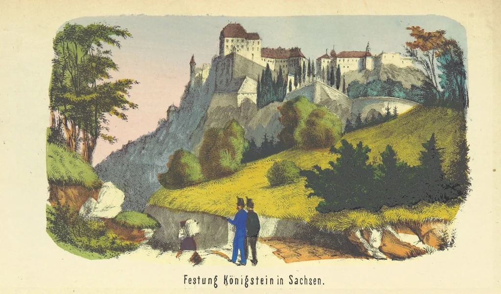 An illustration from Deutschlands Wiedergeburt. Chronik für das sächsische Volk. Getreue Darstellungen der-Feldzüge des ... Jahres 1866. ... Bearbeitet [by] E. H. [and] W. v. Trützschler, etc, 1868, leaf 211