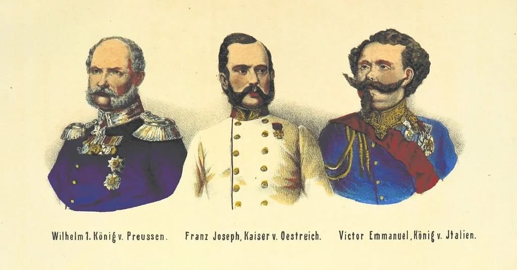 An illustration from Deutschlands Wiedergeburt. Chronik für das sächsische Volk. Getreue Darstellungen der-Feldzüge des ... Jahres 1866. ... Bearbeitet [by] E. H. [and] W. v. Trützschler, etc, 1868, leaf 611