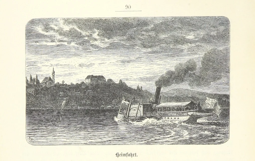 An illustration from Der Starnberger See, Bavaria. Eine Wanderung durch seine Uferorte. Wort und Bild von G. A. H. Holzschnitte von H. Wolf, 1876, leaf 100