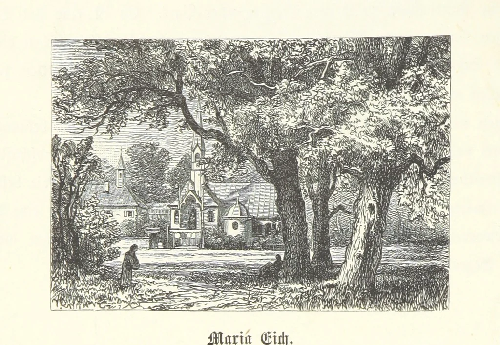 An illustration from Der Starnberger See, Bavaria. Eine Wanderung durch seine Uferorte. Wort und Bild von G. A. H. Holzschnitte von H. Wolf, 1876, leaf 16