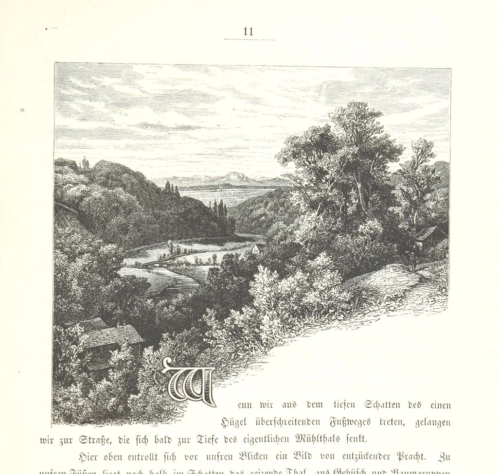 An illustration from Der Starnberger See, Bavaria. Eine Wanderung durch seine Uferorte. Wort und Bild von G. A. H. Holzschnitte von H. Wolf, 1876, leaf 21
