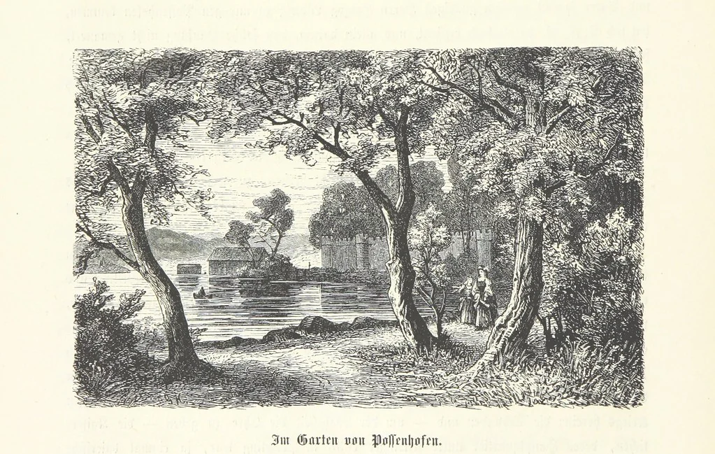 An illustration from Der Starnberger See, Bavaria. Eine Wanderung durch seine Uferorte. Wort und Bild von G. A. H. Holzschnitte von H. Wolf, 1876, leaf 42