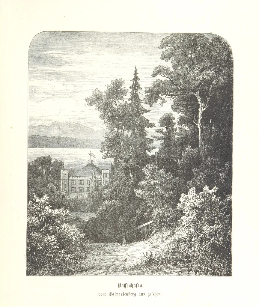 An illustration from Der Starnberger See, Bavaria. Eine Wanderung durch seine Uferorte. Wort und Bild von G. A. H. Holzschnitte von H. Wolf, 1876, leaf 43