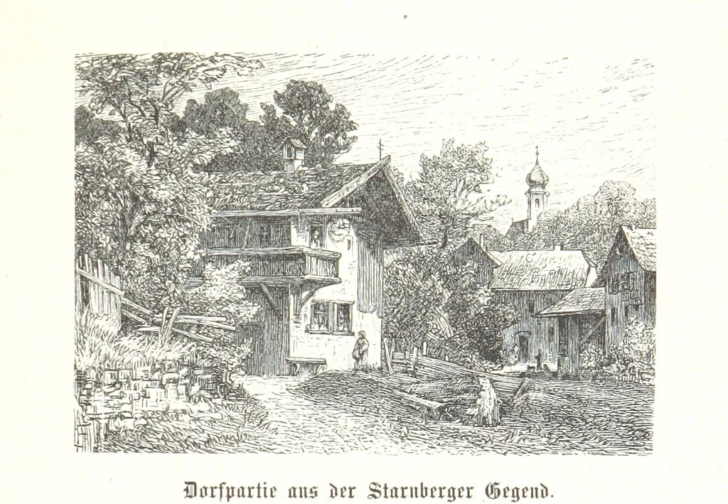 An illustration from Der Starnberger See, Bavaria. Eine Wanderung durch seine Uferorte. Wort und Bild von G. A. H. Holzschnitte von H. Wolf, 1876, leaf 67