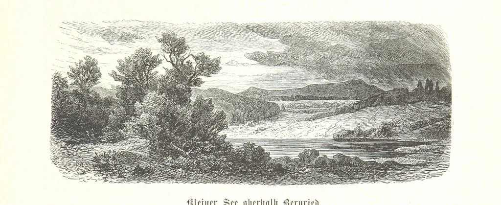 An illustration from Der Starnberger See, Bavaria. Eine Wanderung durch seine Uferorte. Wort und Bild von G. A. H. Holzschnitte von H. Wolf, 1876, leaf 73