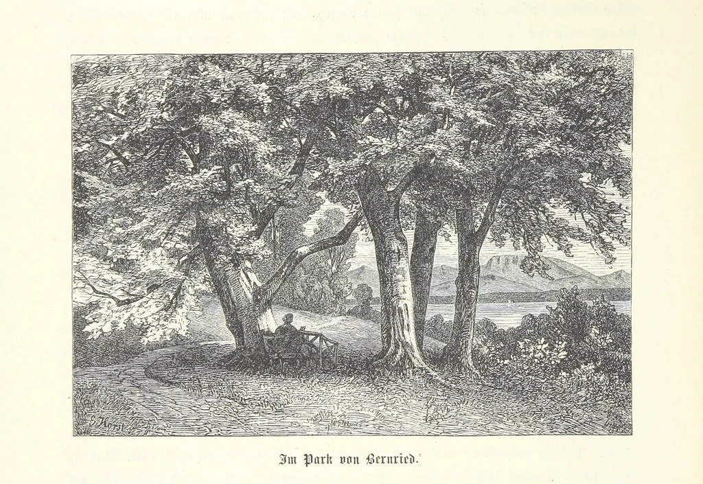 An illustration from Der Starnberger See, Bavaria. Eine Wanderung durch seine Uferorte. Wort und Bild von G. A. H. Holzschnitte von H. Wolf, 1876, leaf 74