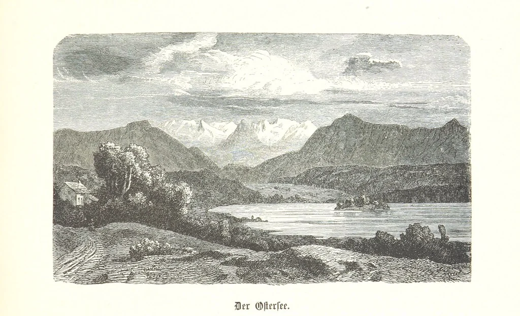 An illustration from Der Starnberger See, Bavaria. Eine Wanderung durch seine Uferorte. Wort und Bild von G. A. H. Holzschnitte von H. Wolf, 1876, leaf 83