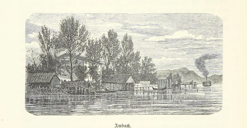 An illustration from Der Starnberger See, Bavaria. Eine Wanderung durch seine Uferorte. Wort und Bild von G. A. H. Holzschnitte von H. Wolf, 1876, leaf 88
