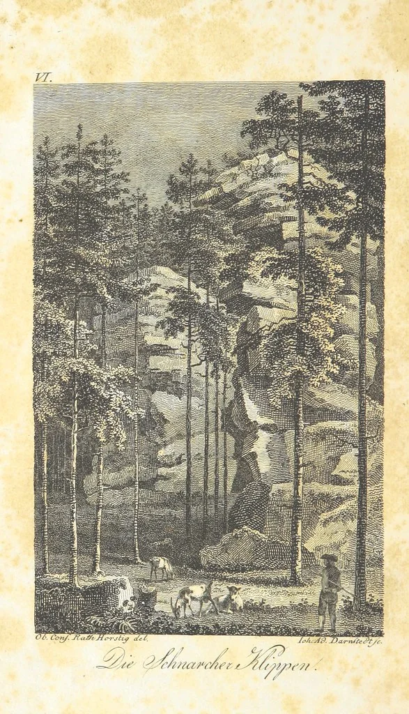 An illustration from Tageblätter unsrer Reise in und um den Harz. Mit 16 ... Zeichnungen, 1805, leaf 6