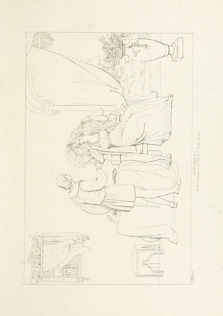 An illustration from The Spirit of the Plays of Shakspeare exhibited in a Series of Outline Plates, illustrative of the story of each play ... With quotations and descriptions. L.P, 1833, leaf 137