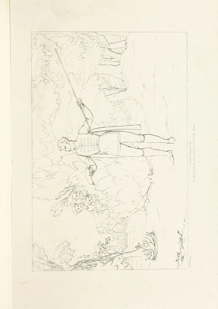 An illustration from The Spirit of the Plays of Shakspeare exhibited in a Series of Outline Plates, illustrative of the story of each play ... With quotations and descriptions. L.P, 1833, leaf 143