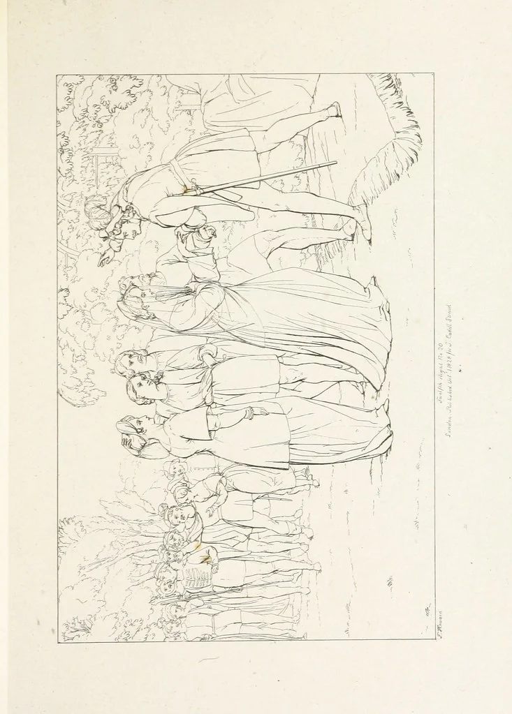 An illustration from The Spirit of the Plays of Shakspeare exhibited in a Series of Outline Plates, illustrative of the story of each play ... With quotations and descriptions. L.P, 1833, leaf 165