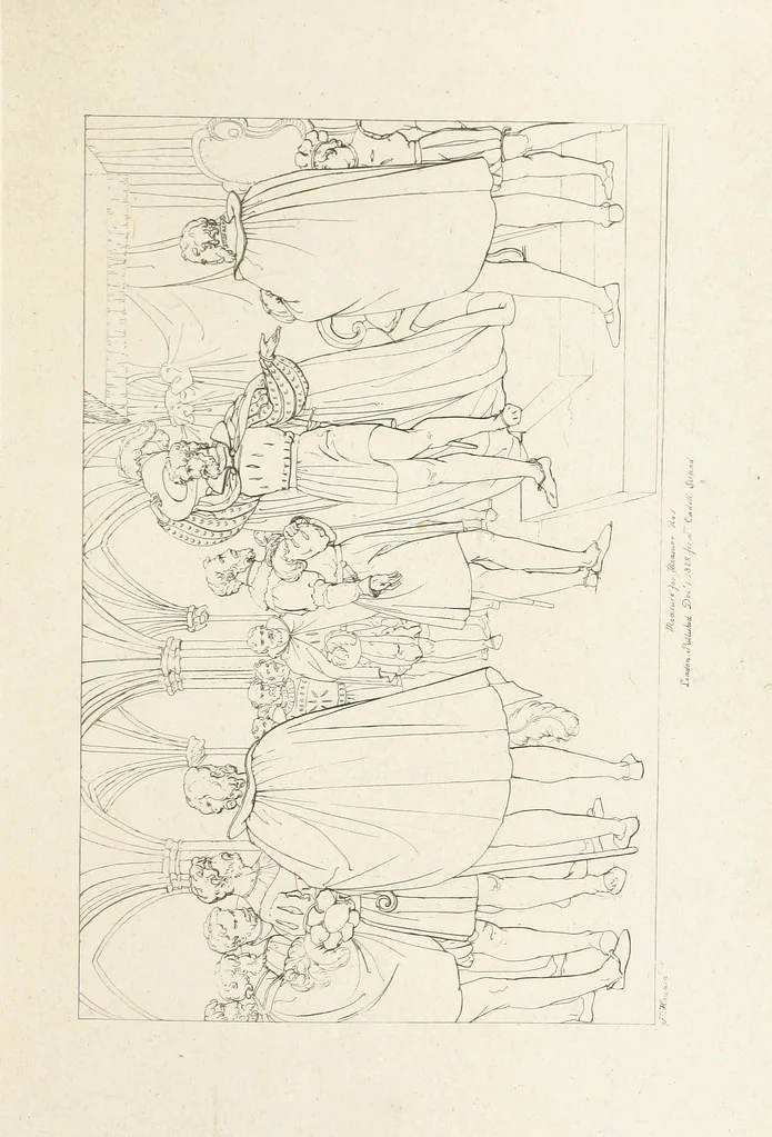 An illustration from The Spirit of the Plays of Shakspeare exhibited in a Series of Outline Plates, illustrative of the story of each play ... With quotations and descriptions. L.P, 1833, leaf 177