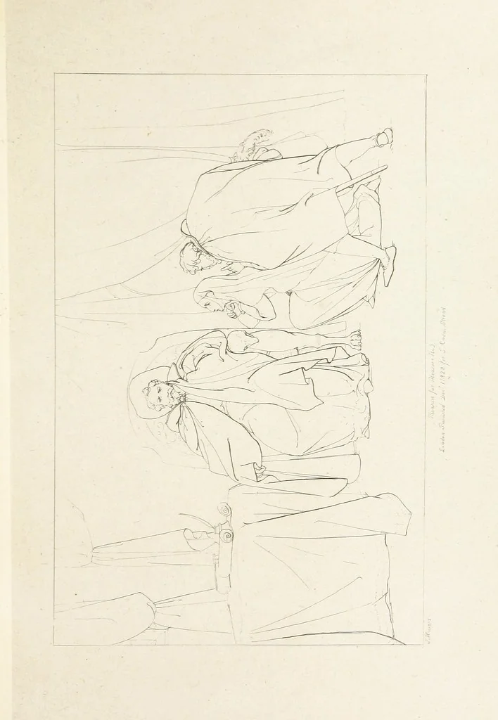 An illustration from The Spirit of the Plays of Shakspeare exhibited in a Series of Outline Plates, illustrative of the story of each play ... With quotations and descriptions. L.P, 1833, leaf 181