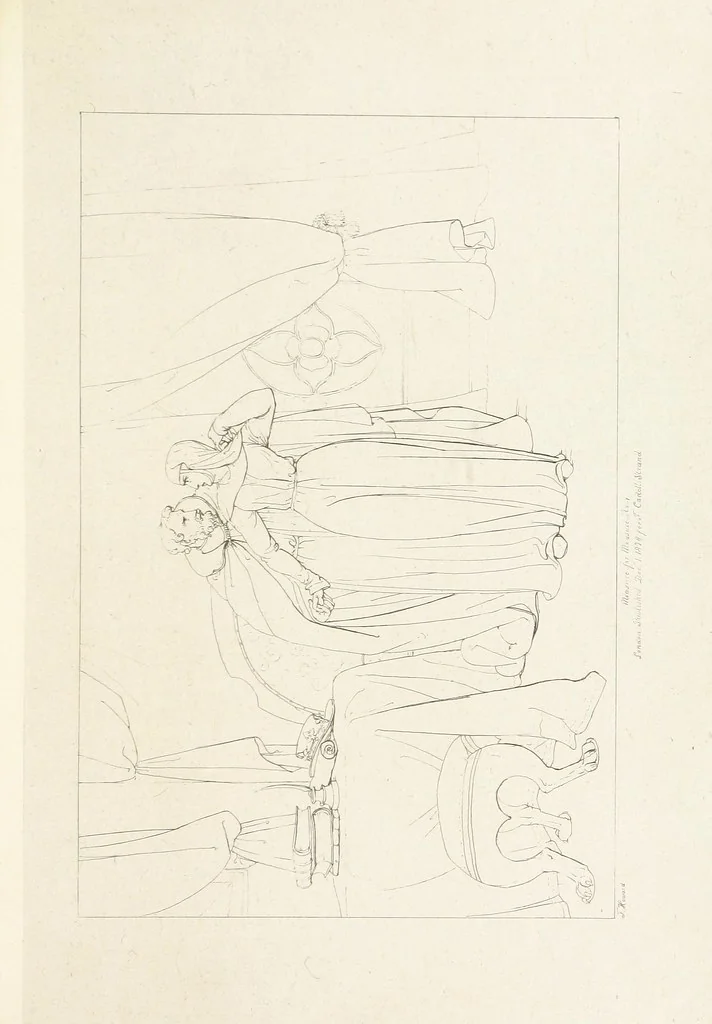 An illustration from The Spirit of the Plays of Shakspeare exhibited in a Series of Outline Plates, illustrative of the story of each play ... With quotations and descriptions. L.P, 1833, leaf 183