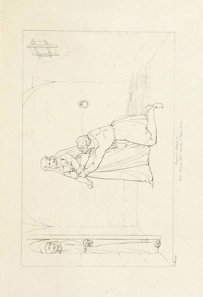 An illustration from The Spirit of the Plays of Shakspeare exhibited in a Series of Outline Plates, illustrative of the story of each play ... With quotations and descriptions. L.P, 1833, leaf 185