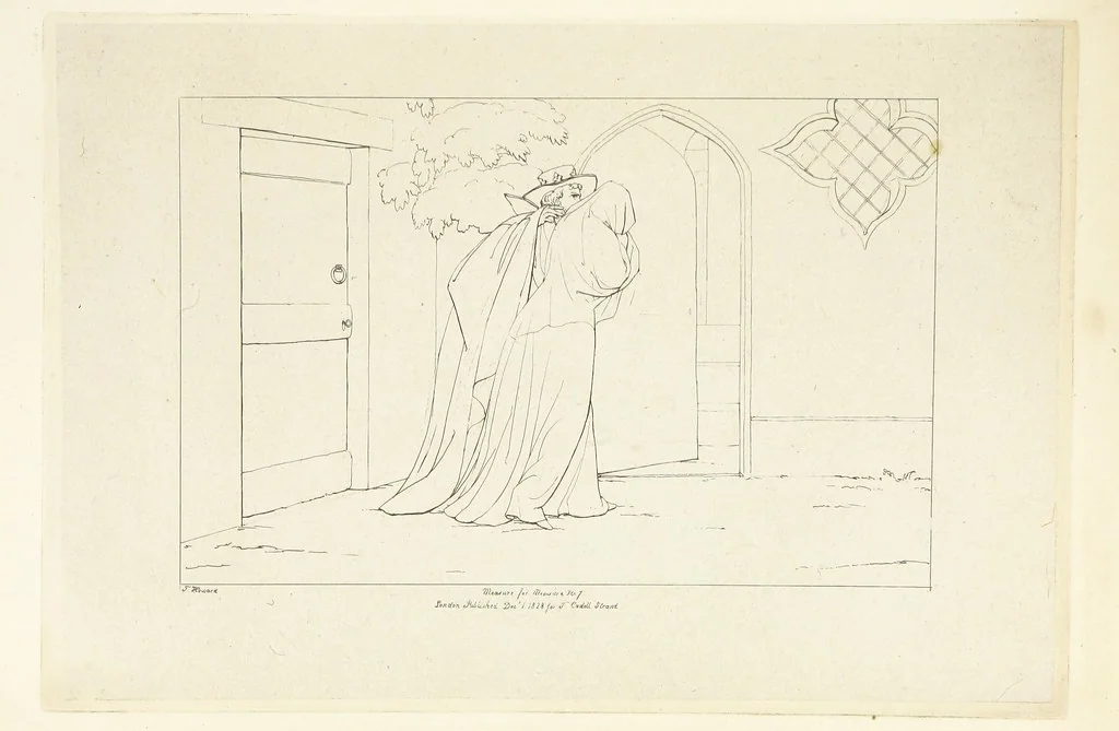 An illustration from The Spirit of the Plays of Shakspeare exhibited in a Series of Outline Plates, illustrative of the story of each play ... With quotations and descriptions. L.P, 1833, leaf 189