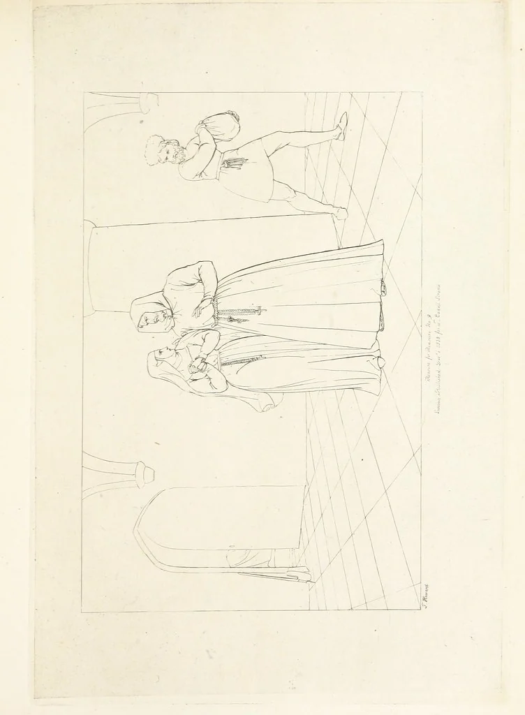 An illustration from The Spirit of the Plays of Shakspeare exhibited in a Series of Outline Plates, illustrative of the story of each play ... With quotations and descriptions. L.P, 1833, leaf 193