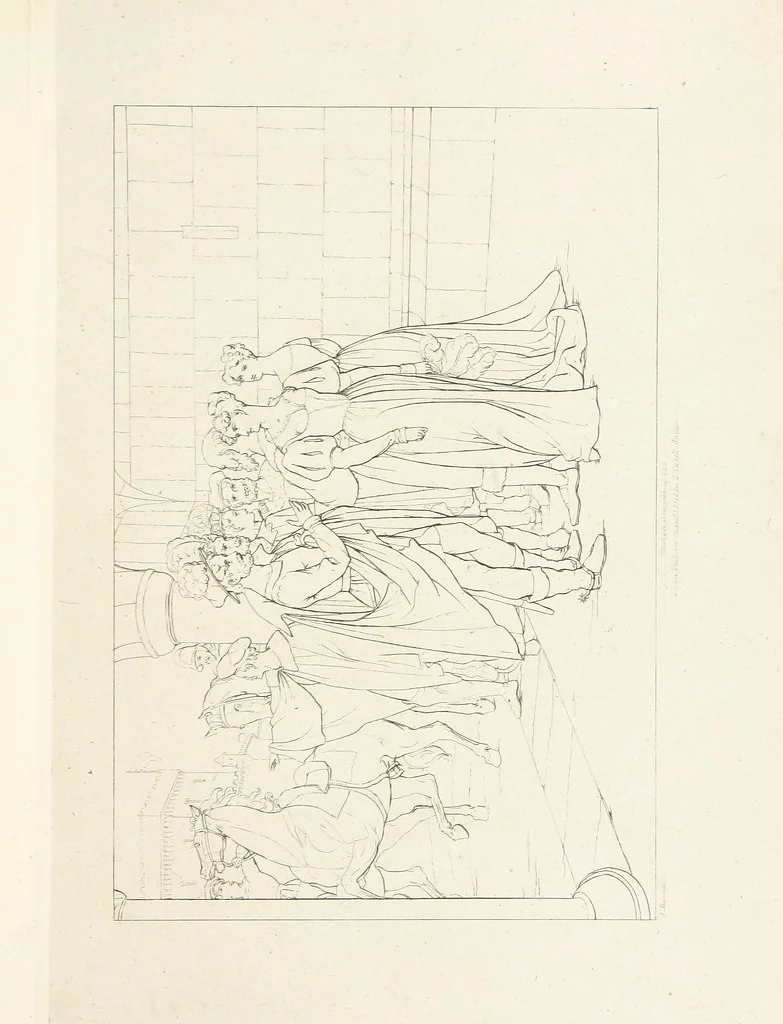 An illustration from The Spirit of the Plays of Shakspeare exhibited in a Series of Outline Plates, illustrative of the story of each play ... With quotations and descriptions. L.P, 1833, leaf 215