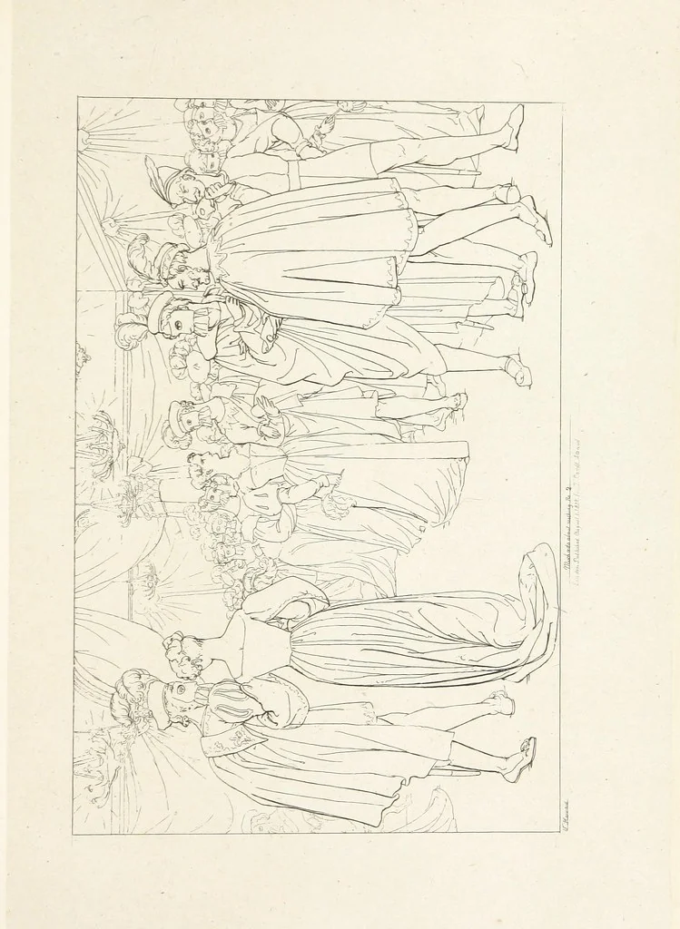 An illustration from The Spirit of the Plays of Shakspeare exhibited in a Series of Outline Plates, illustrative of the story of each play ... With quotations and descriptions. L.P, 1833, leaf 217