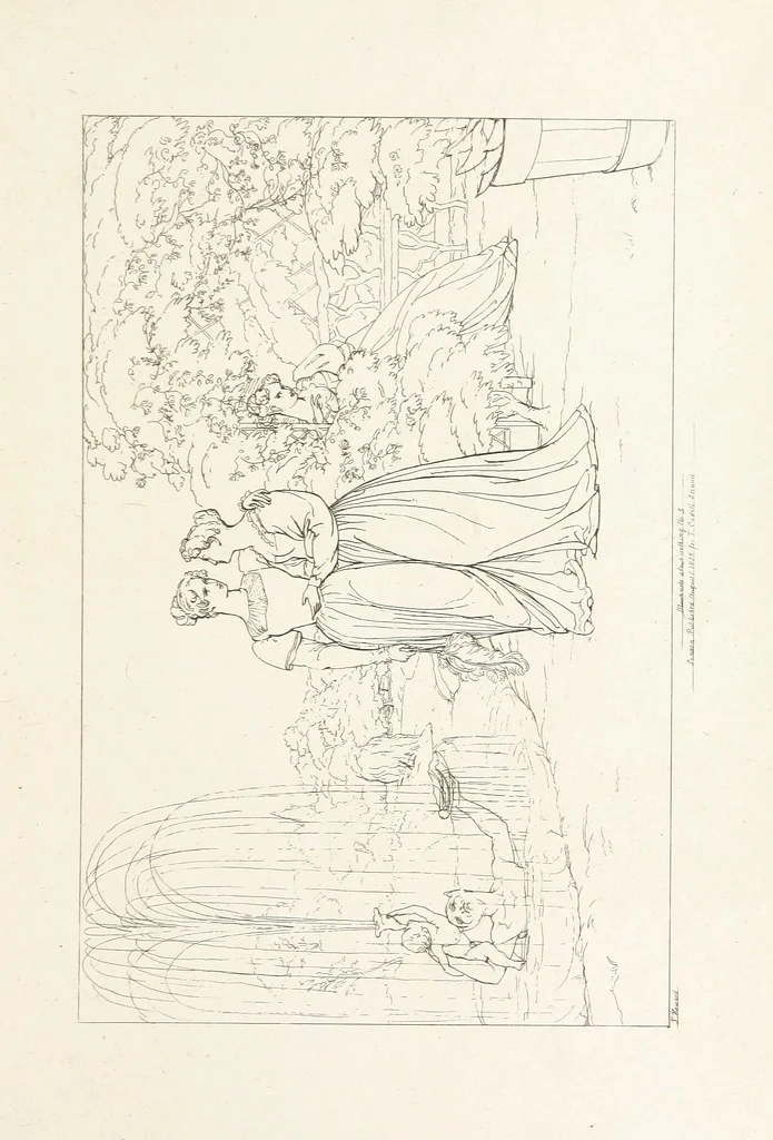 An illustration from The Spirit of the Plays of Shakspeare exhibited in a Series of Outline Plates, illustrative of the story of each play ... With quotations and descriptions. L.P, 1833, leaf 223