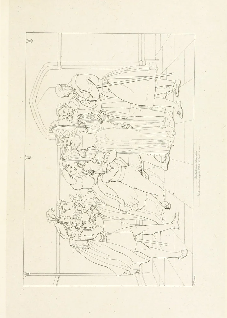 An illustration from The Spirit of the Plays of Shakspeare exhibited in a Series of Outline Plates, illustrative of the story of each play ... With quotations and descriptions. L.P, 1833, leaf 237