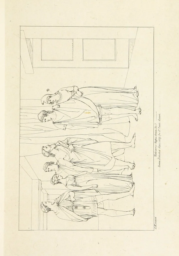 An illustration from The Spirit of the Plays of Shakspeare exhibited in a Series of Outline Plates, illustrative of the story of each play ... With quotations and descriptions. L.P, 1833, leaf 255