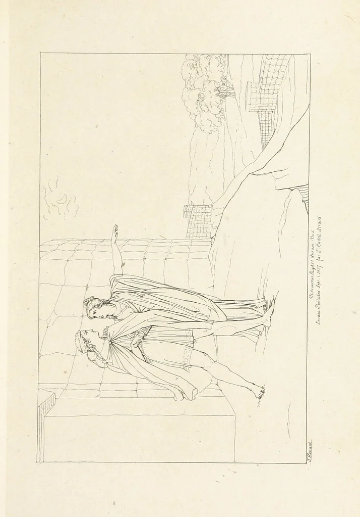 An illustration from The Spirit of the Plays of Shakspeare exhibited in a Series of Outline Plates, illustrative of the story of each play ... With quotations and descriptions. L.P, 1833, leaf 257
