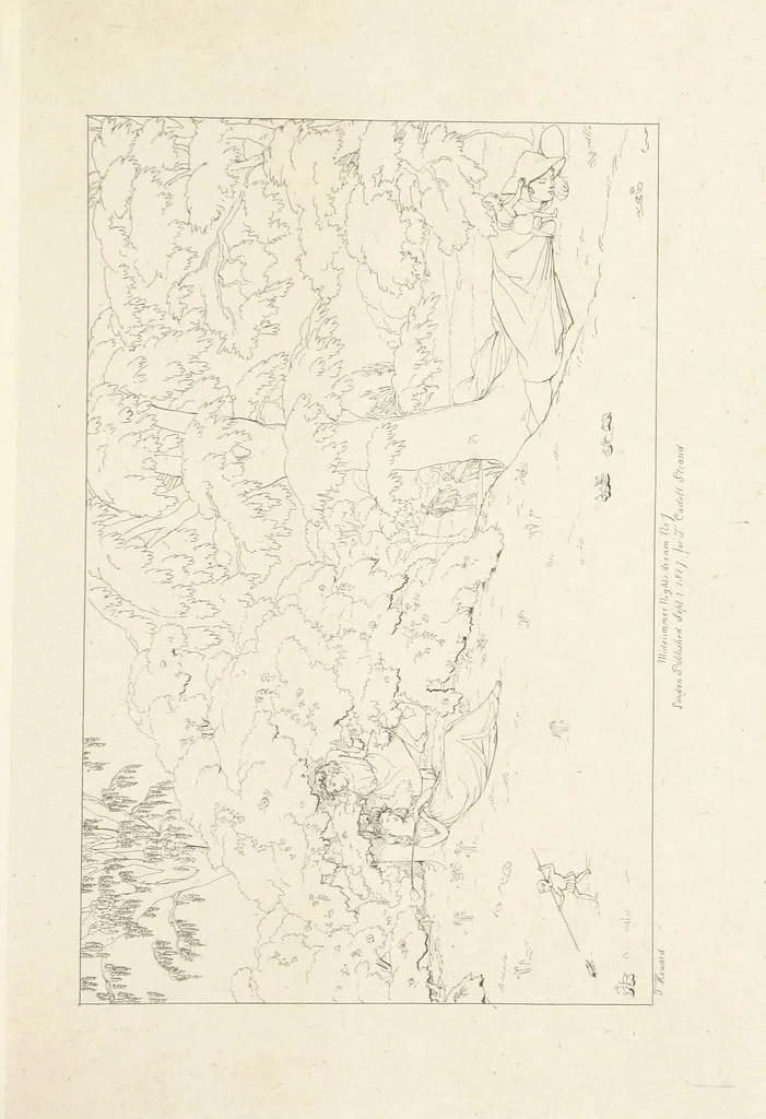 An illustration from The Spirit of the Plays of Shakspeare exhibited in a Series of Outline Plates, illustrative of the story of each play ... With quotations and descriptions. L.P, 1833, leaf 263