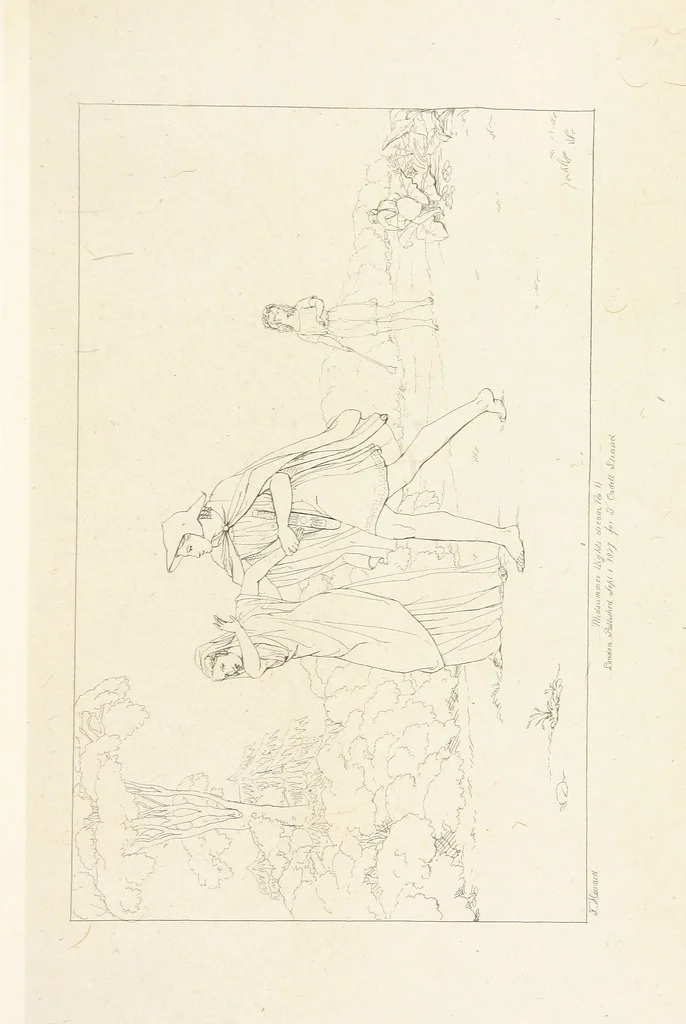 An illustration from The Spirit of the Plays of Shakspeare exhibited in a Series of Outline Plates, illustrative of the story of each play ... With quotations and descriptions. L.P, 1833, leaf 271