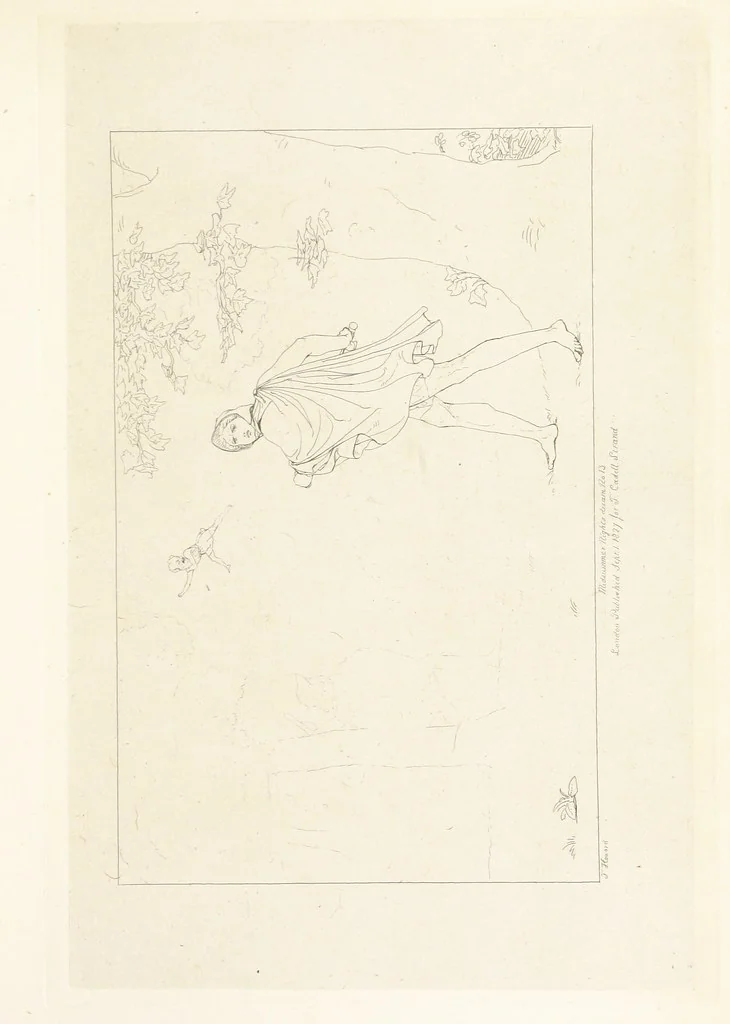 An illustration from The Spirit of the Plays of Shakspeare exhibited in a Series of Outline Plates, illustrative of the story of each play ... With quotations and descriptions. L.P, 1833, leaf 275