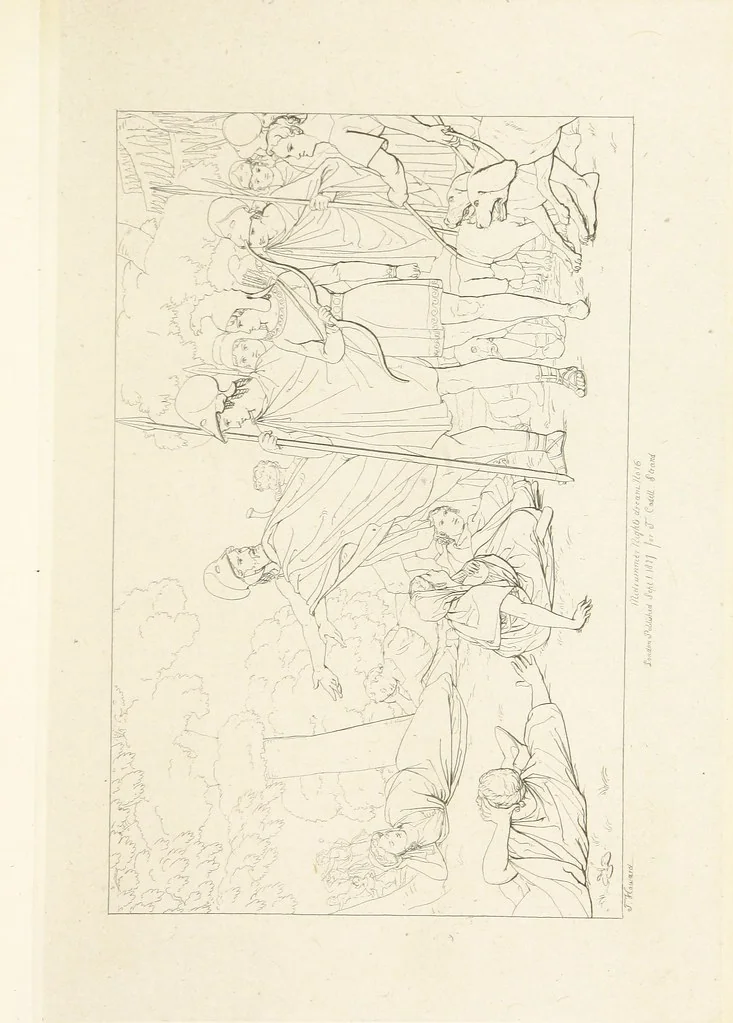 An illustration from The Spirit of the Plays of Shakspeare exhibited in a Series of Outline Plates, illustrative of the story of each play ... With quotations and descriptions. L.P, 1833, leaf 281