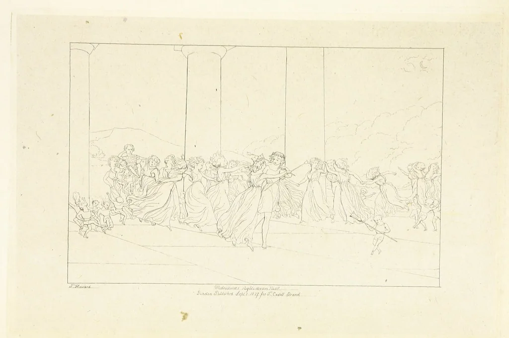 An illustration from The Spirit of the Plays of Shakspeare exhibited in a Series of Outline Plates, illustrative of the story of each play ... With quotations and descriptions. L.P, 1833, leaf 285