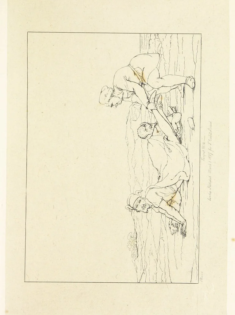 An illustration from The Spirit of the Plays of Shakspeare exhibited in a Series of Outline Plates, illustrative of the story of each play ... With quotations and descriptions. L.P, 1833, leaf 57