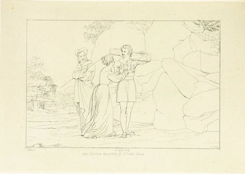 An illustration from The Spirit of the Plays of Shakspeare exhibited in a Series of Outline Plates, illustrative of the story of each play ... With quotations and descriptions. L.P, 1833, leaf 59