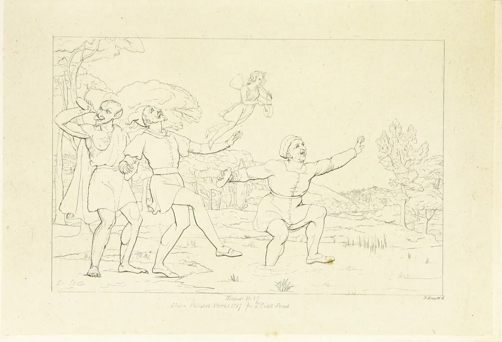 An illustration from The Spirit of the Plays of Shakspeare exhibited in a Series of Outline Plates, illustrative of the story of each play ... With quotations and descriptions. L.P, 1833, leaf 65