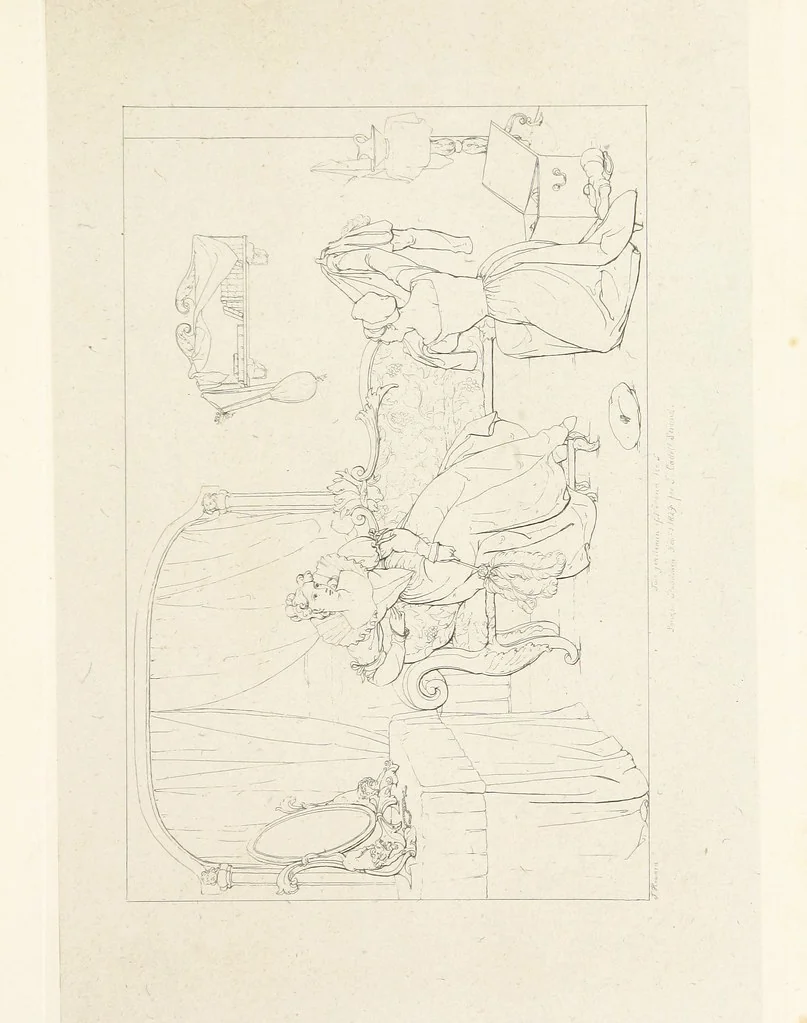 An illustration from The Spirit of the Plays of Shakspeare exhibited in a Series of Outline Plates, illustrative of the story of each play ... With quotations and descriptions. L.P, 1833, leaf 91