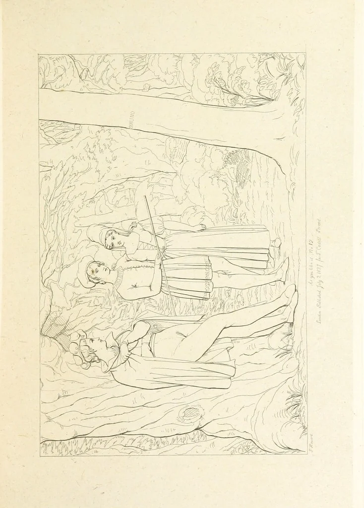 An illustration from The Spirit of the Plays of Shakspeare exhibited in a Series of Outline Plates, illustrative of the story of each play ... With quotations and descriptions. L.P, 1833, leaf 107