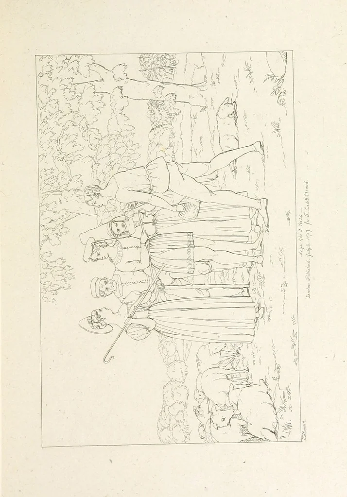 An illustration from The Spirit of the Plays of Shakspeare exhibited in a Series of Outline Plates, illustrative of the story of each play ... With quotations and descriptions. L.P, 1833, leaf 111