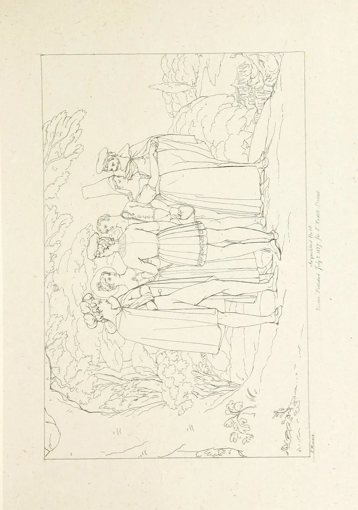 An illustration from The Spirit of the Plays of Shakspeare exhibited in a Series of Outline Plates, illustrative of the story of each play ... With quotations and descriptions. L.P, 1833, leaf 119