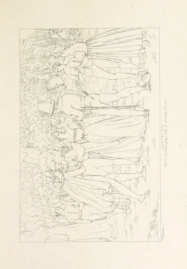 An illustration from The Spirit of the Plays of Shakspeare exhibited in a Series of Outline Plates, illustrative of the story of each play ... With quotations and descriptions. L.P, 1833, leaf 123