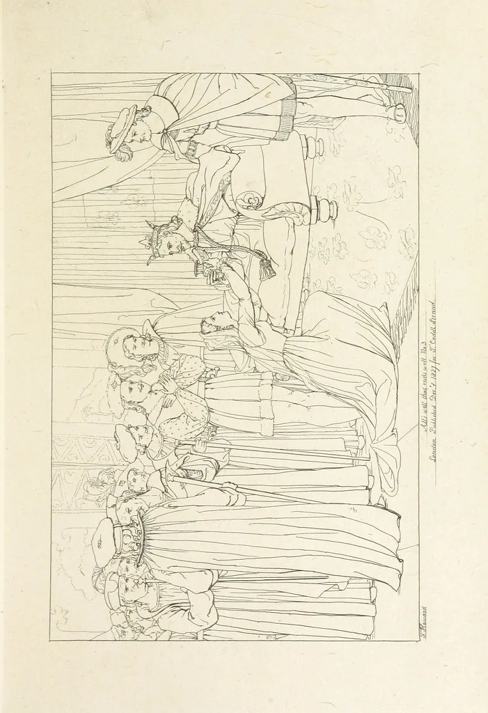 An illustration from The Spirit of the Plays of Shakspeare exhibited in a Series of Outline Plates, illustrative of the story of each play ... With quotations and descriptions. L.P, 1833, leaf 139