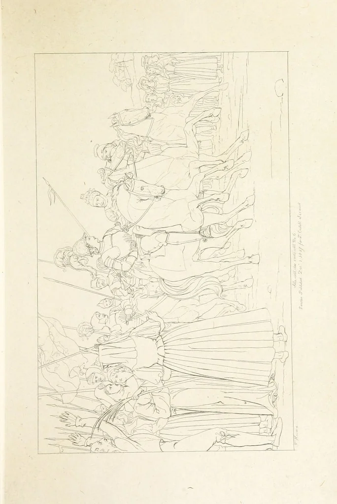 An illustration from The Spirit of the Plays of Shakspeare exhibited in a Series of Outline Plates, illustrative of the story of each play ... With quotations and descriptions. L.P, 1833, leaf 145